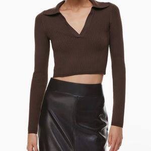 BABATON BROWN COLLARED SHIRT